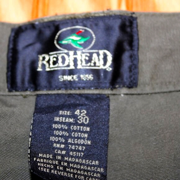 RedHead Convertible Cargo Pants/Shorts - Olive Green - Size 42x30 - Picture 10 of 10